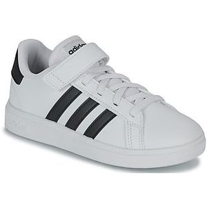 adidas Grand Court Elastic Lace and Top Strap Shoes Sneakers uniseks-kind, Ftwr White/Core Black/Core Black, 39 1/3 EU