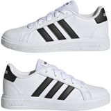 adidas Uniseks-Kind Grand Court Sneakers, Ftwr White/Core Black/Core Black, 33.5 EU