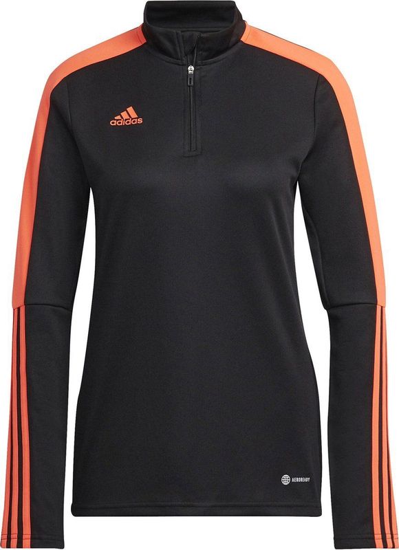 Adidas wms tiro ls sweater black-app solar red