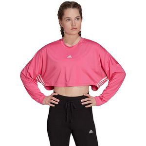 Adidas - Hyglm - Sweatshirt - Roze - 82% Gerecycled Polyester, Vochtabsorberend AEROREADY