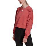 ADIDAS - Stdio - Sweatshirt - Rood - 75% Gerecycled Polyester, 25% Viscose, AEROREADY Vochtabsorberend