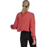 ADIDAS - Stdio - Sweatshirt - Rood - 75% Gerecycled Polyester, 25% Viscose, AEROREADY Vochtabsorberend