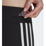 adidas - Performance Training Essentials 3-Stripes Korte Legging - Dames - Zwart - Gerecycled Polyester