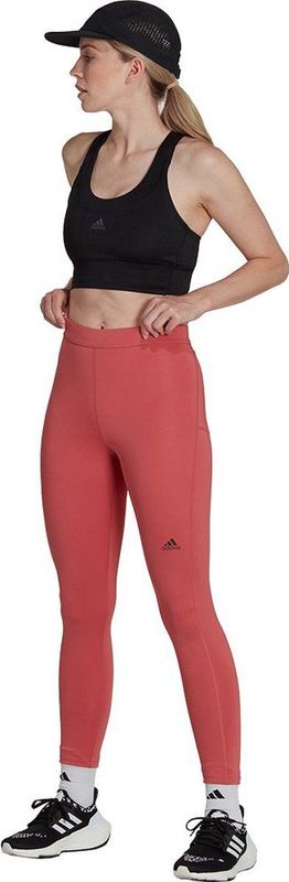Adidas - Run Icons Leggings - Rood - Gerecycled Polyester - AEROREADY