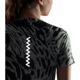 ADIDAS - Fast Aop - T-shirt - Green - 91% Gerecycled Polyester, Vochtabsorberend AEROREADY