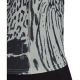 ADIDAS - Fast Aop - T-shirt - Green - 91% Gerecycled Polyester, Vochtabsorberend AEROREADY