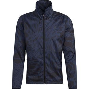 adidas Fast All Over Print Laufjacke Damen - Blau, Größe S