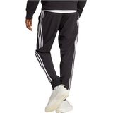 adidas - AEROREADY Essentials Tapered Cuff Woven 3-Stripes Pants - Zwart/Wit - 100% Polyester (Gerecycled)