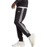 adidas - AEROREADY Essentials Tapered Cuff Woven 3-Stripes Pants - Zwart/Wit - 100% Polyester (Gerecycled)