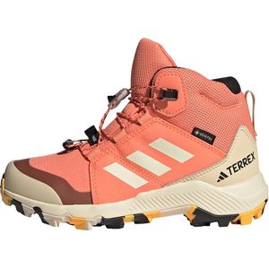 adidas Terrex Mid Gore-TEX Hiking Sneakers, Coral Fusion/Wonder White/Core Black, 37 EU, Coral Fusion Wonder White Core Black, 37 EU