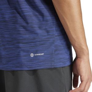 ADIDAS - tr-es stretch t - T-shirt training km heren - Blauw