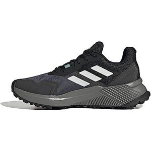 adidas Terrex Soulstride W trailschoenen voor dames, zwart/balcri/gricua, maat 36 2/3, Core Black Crystal White Grey Vier, 36.5 EU