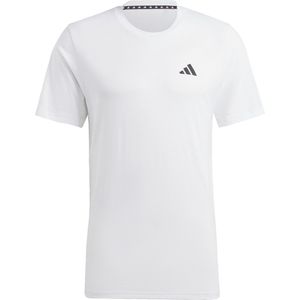 Adidas - Tr-es Fr T-shirt - Korte Mouwen - Zwart - 70% Gerecycled Polyester, 30% Katoen