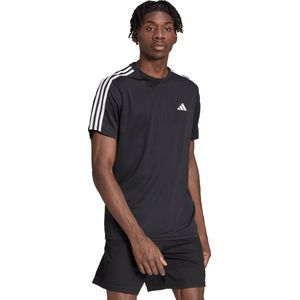 ADIDAS - TR-ES BASE 3S T - Sportshirt - Zwart-Wit - Aansluitend Design