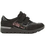 Waldläufer - 626K31 - Klittenbandschoenen - Zwart - Leer