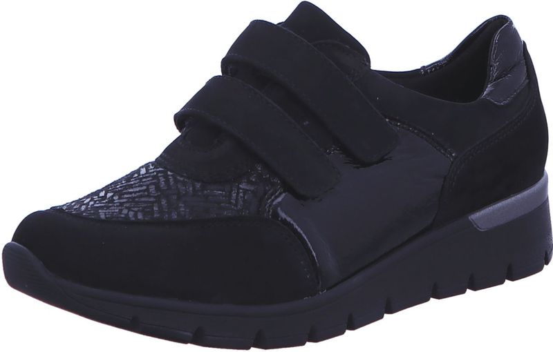 Waldläufer - 626K31 - Klittenbandschoenen - Zwart - Leer