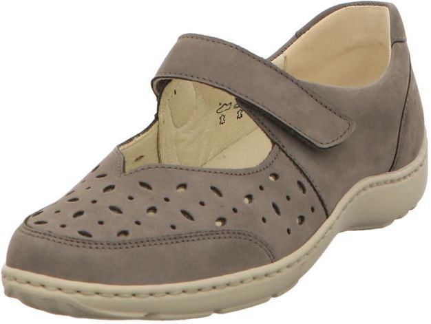 Waldläufer - Klittenbandschoen - Taupe - Dames - Leren Instapper