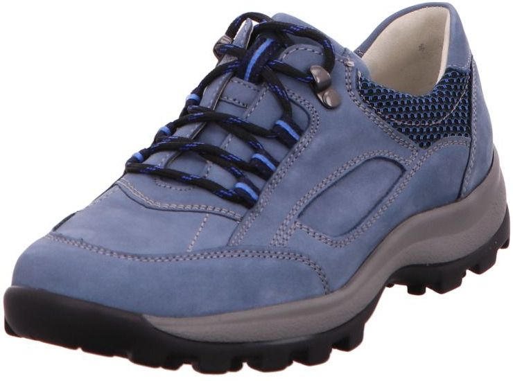 Waldläufer - 471000-H-Holly - Casual Schoenen - Lichtblauw - Leer/Stof