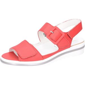 Waldlaufer 351013 H-Hakura - Platte sandalenDames Sandalen - Kleur: Rood - Maat: 38