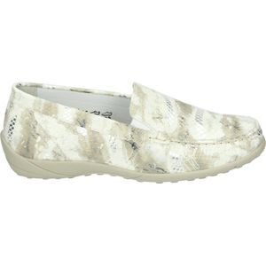 Waldläufer - 640004 K - Schoenen - Beige - Leer - Witte Instappers met Uitneembaar Voetbed