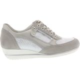 Waldlaufer - Himona - Dames Veterschoenen - Zilver - Leer - Uitneembaar Voetbed