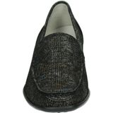 Waldläufer - Harriet - Dames Moccasin - Zwart - Nubuckleer - Comfortabele H-Breedte