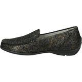 Waldläufer - Harriet - Dames Moccasin - Zwart - Nubuckleer - Comfortabele H-Breedte