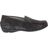 Waldläufer - Harriet - Dames Moccasin - Zwart - Nubuckleer - Comfortabele H-Breedte