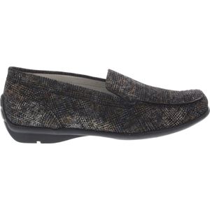 Waldläufer - Harriet - Dames Moccasin - Zwart - Nubuckleer - Comfortabele H-Breedte