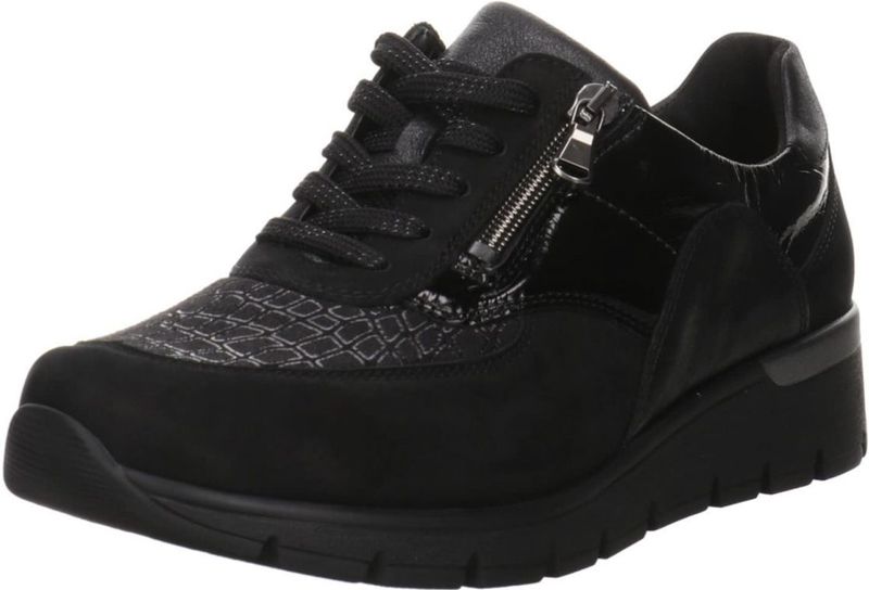 Waldläufer Orthotritt Dames Sneaker - 626K02-413-001 Zwart - Wijdte K - Maat 3½ (36.5)