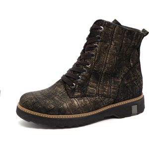 Waldlaufer - 683801 Kitomi - Hoge Sneakers - Bruin - Nubuck - Rubber Zool