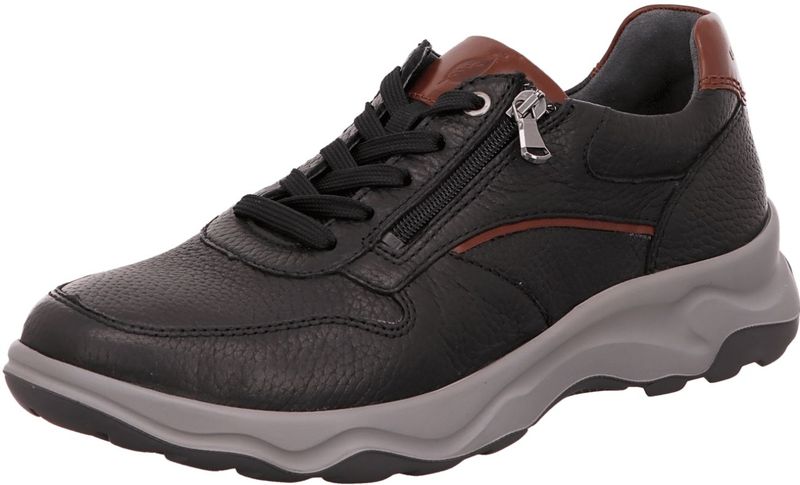 Waldläufer - 718007 - Veterschoenen - Zwart Cognac