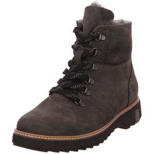 Waldläufer dames leren veterboot grijs 4