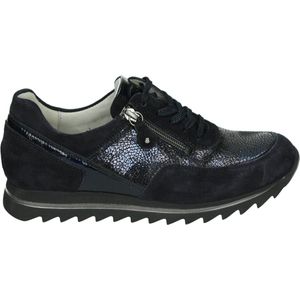 Waldläufer - 923019-302-194 - Veterschoenen - Blauw - Suède - Rubber Zool