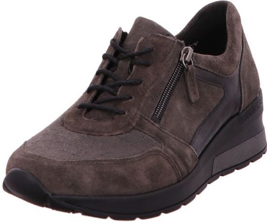 Waldlaufer - 939H01 H-CLARA - Lage Sneakers - Kleur: Bruin - Materiaal: Leer/Stof - Wijdte: H