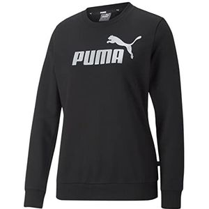 PUMA Dames Ess+ Metallic Logo Crew Fl Tee
