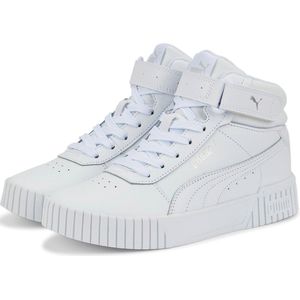 PUMA Carina 2.0 Mid Jr Sneakers - Puma White-Puma Silver - Gerecycled Materiaal