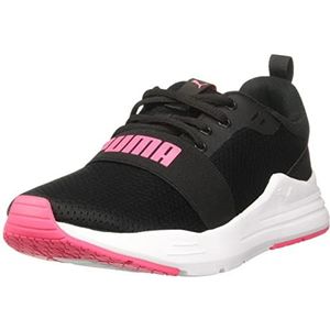 PUMA Wired Run JR Sneaker, Black-Sunset Roze, 3.5 UK