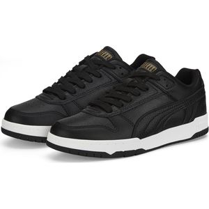 PUMA RBD Game Low Jr Unisex Sneakers - Black/TeamGold/White - Maat 39