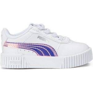 PUMA Carina 2.0 Holo AC Inf, gymschoenen voor meisjes 0-24, wit zilver, 26 EU, Puma Wit PUMA Zilver, 26 EU