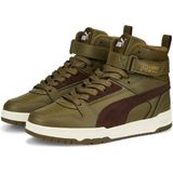 PUMA RBD Game WTR Jr Unisex Sneakers - Deep Olive-Dark Chocolate-Puma Team Gold - Maat 37