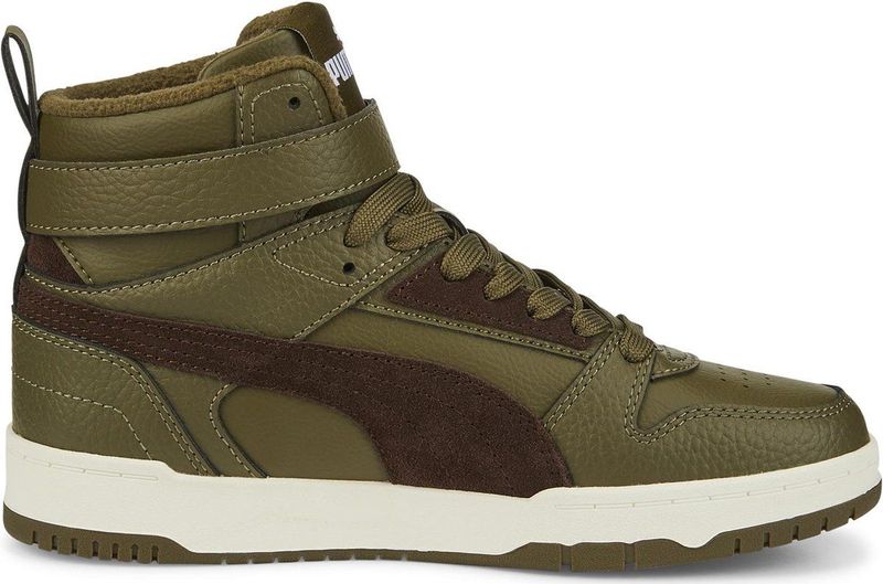 PUMA - Rbd Game Wtr Jr Sneaker - Groen - Leer - Met Klittenbandsluiting