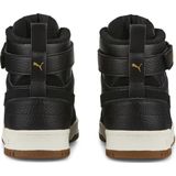 PUMA - Rbd Game Wtr Jr - Sneaker - Zwart - Bovenwerk van Leer - Rubberen Zool