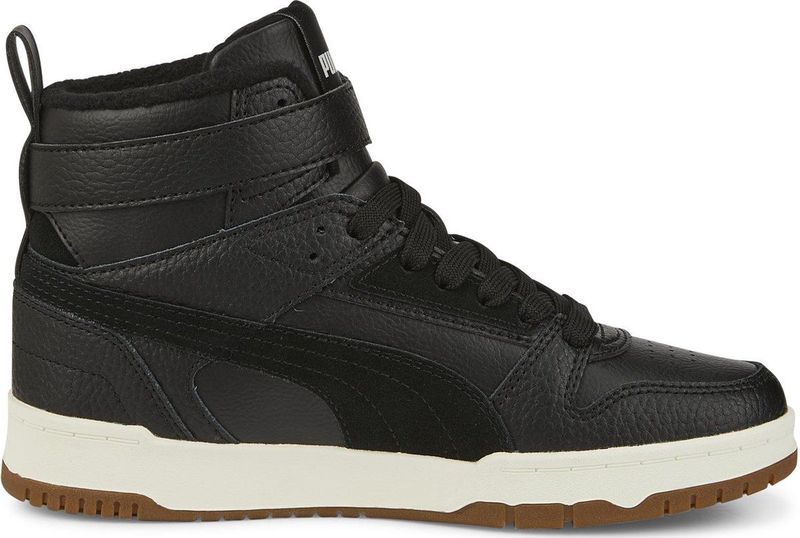 PUMA - Rbd Game Wtr Jr - Sneaker - Zwart - Bovenwerk van Leer - Rubberen Zool