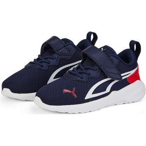 PUMA All-Day Active Ac+ Inf sneakers voor kinderen, uniseks, Peacoat Puma White High Risicovit Red, 25 EU