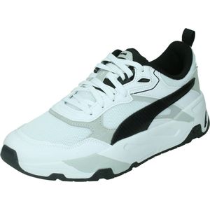 PUMA Trinity Heren Sneakers - PUMA White-PUMA Black-Vapor Gray-Clementine - Maat 44