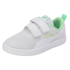 PUMA Courtflex V2 Mesh V Grijs, Veer Gray PUMA White Summer Green, 21 EU