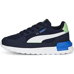 PUMA Graviton AC PS Sneakers voor kinderen, uniseks, Puma Navy PUMA White Summer Green Victoria Blue, 30 EU