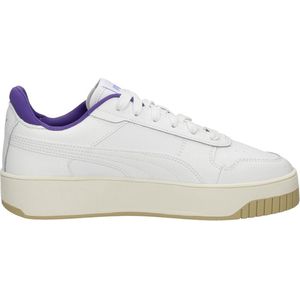 PUMA Carina Street dames Sneaker Low top, Puma Wit Puma Wit Elektro Paars Frosted Ivoor, 37 EU