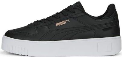 PUMA Carina Street dames Sneaker Low top, PUMA BLACK-PUMA BLACK-ROSE GOLD-PUMA WHITE, 39 EU